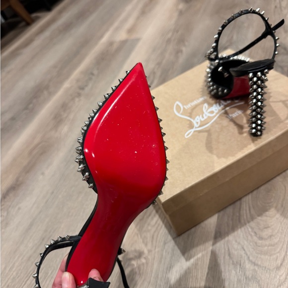 Christian Louboutin Condora River Black Studded Heels Spikey - Picture 4 of 8